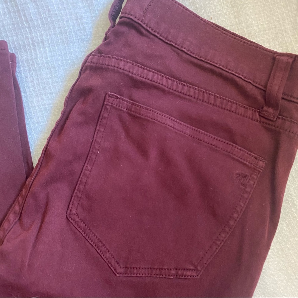 Madewell Skinny Skinny Burgundy Pants